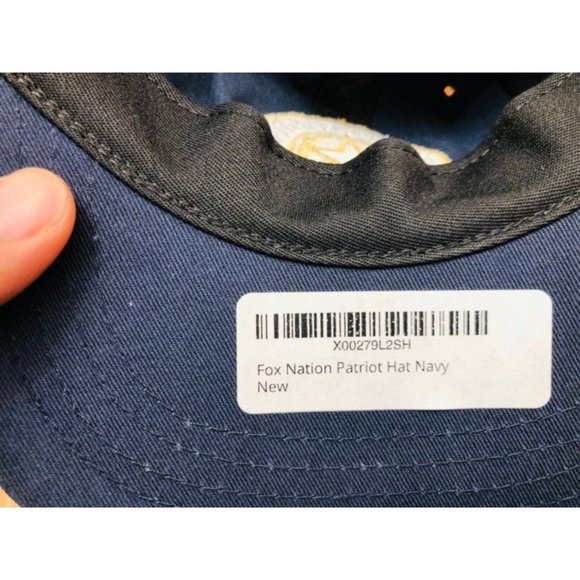 Fox Nation Patriot Hat Cap Navy Blue Embroidered Patch Adjustable NWT - Picture 3 of 4
